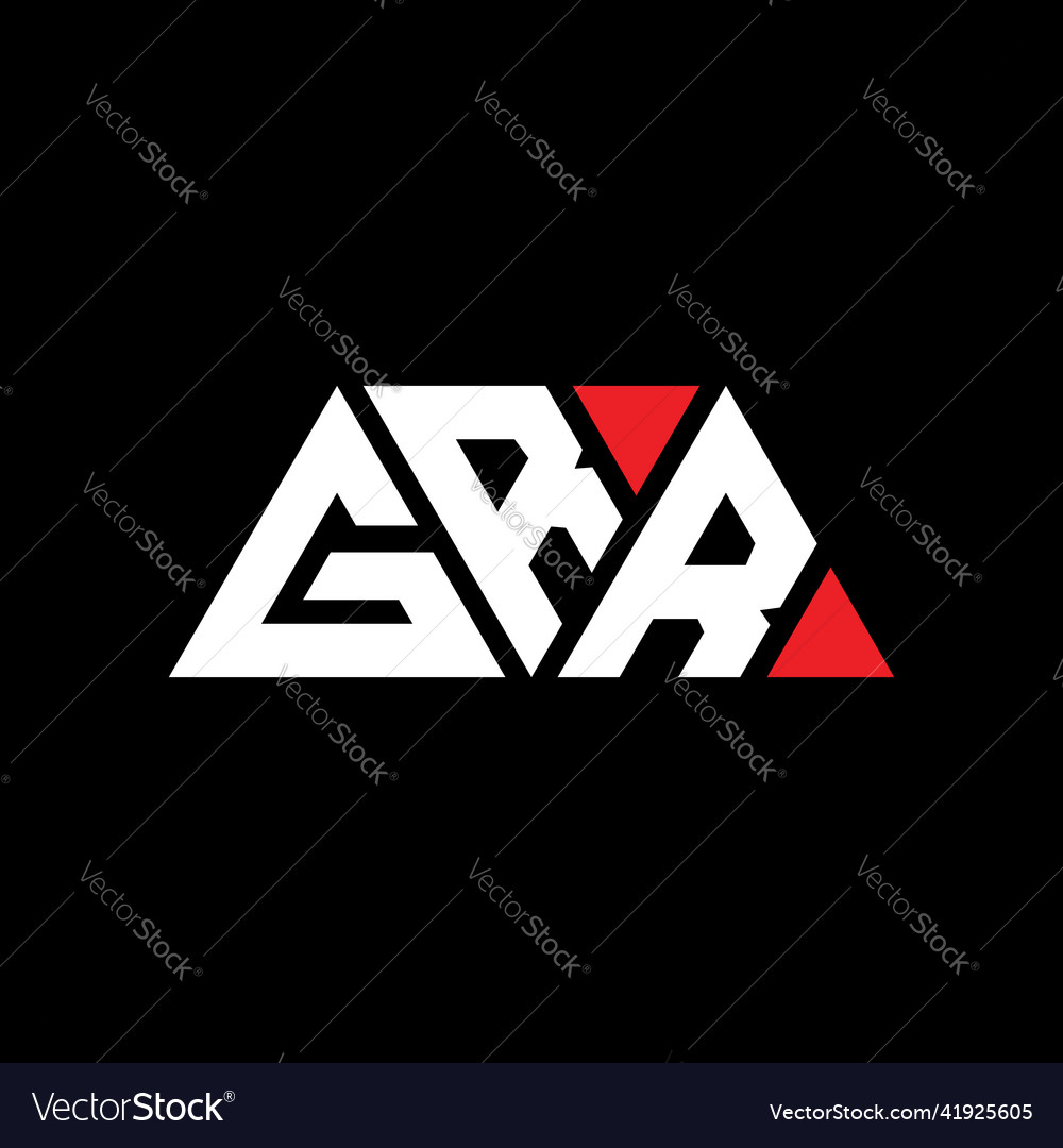 Grr triangle letter logo design Royalty Free Vector Image