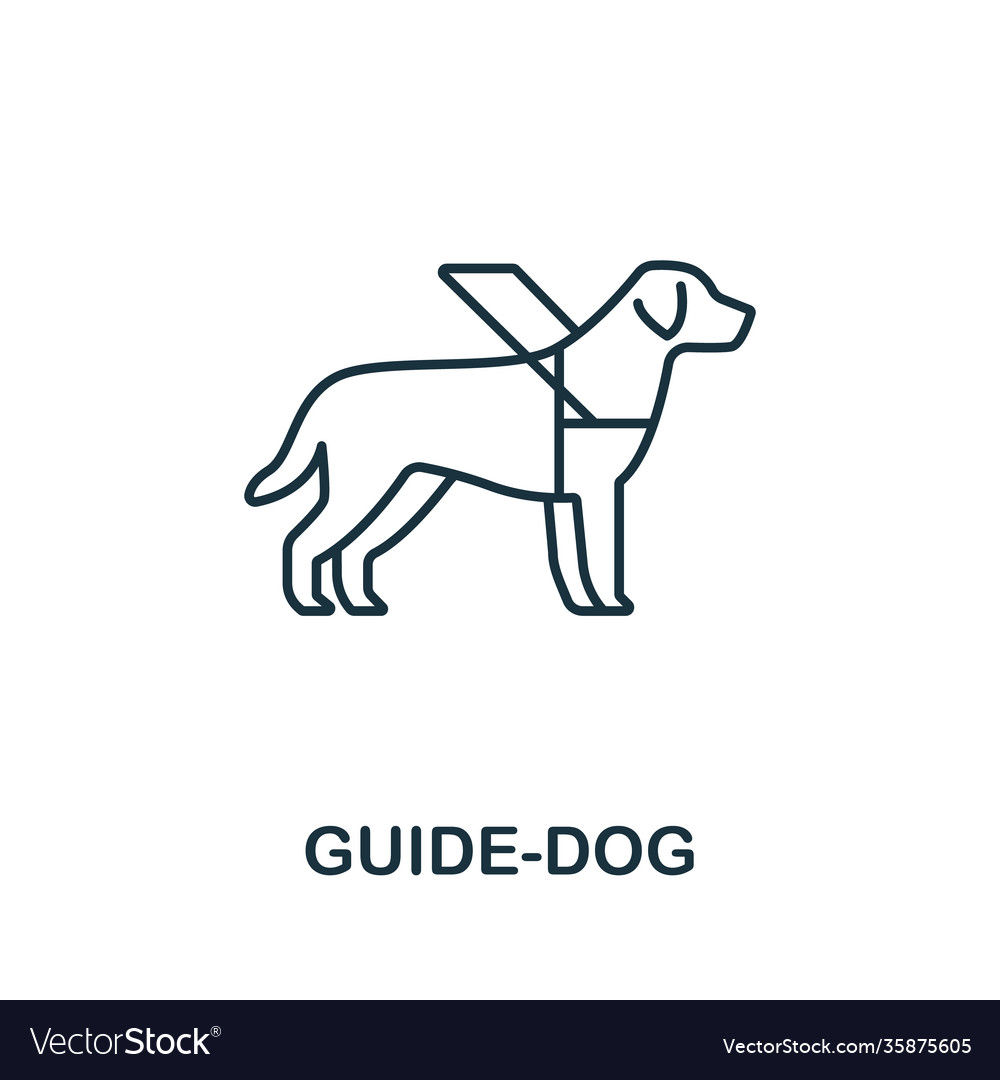 Guide-dog icon simple line element