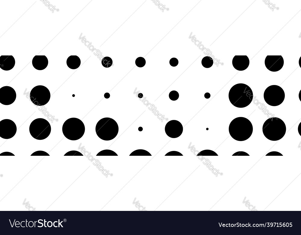Halftone random circles dots pattern vector image Halftone random circles dots pattern