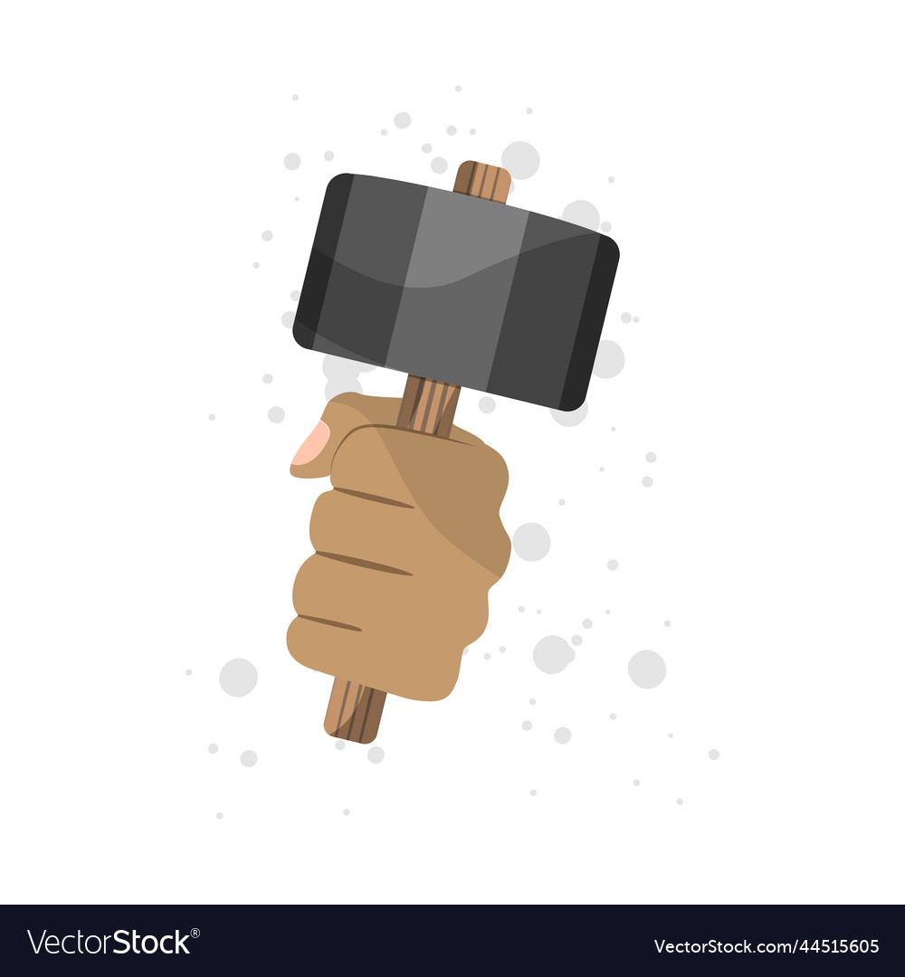 Hand and hammer