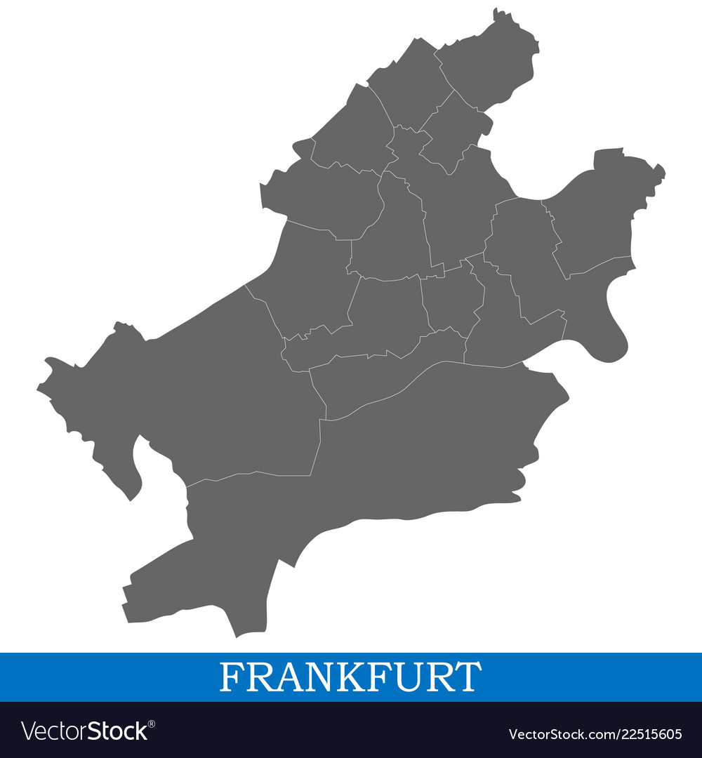 High quality map city of germany vector image High quality map city of germany
