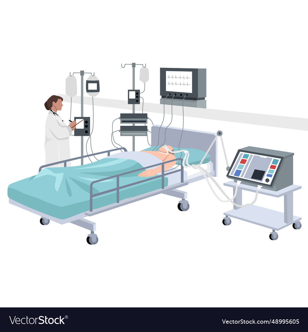 Intensive care unit clinic with air oxygen sensor