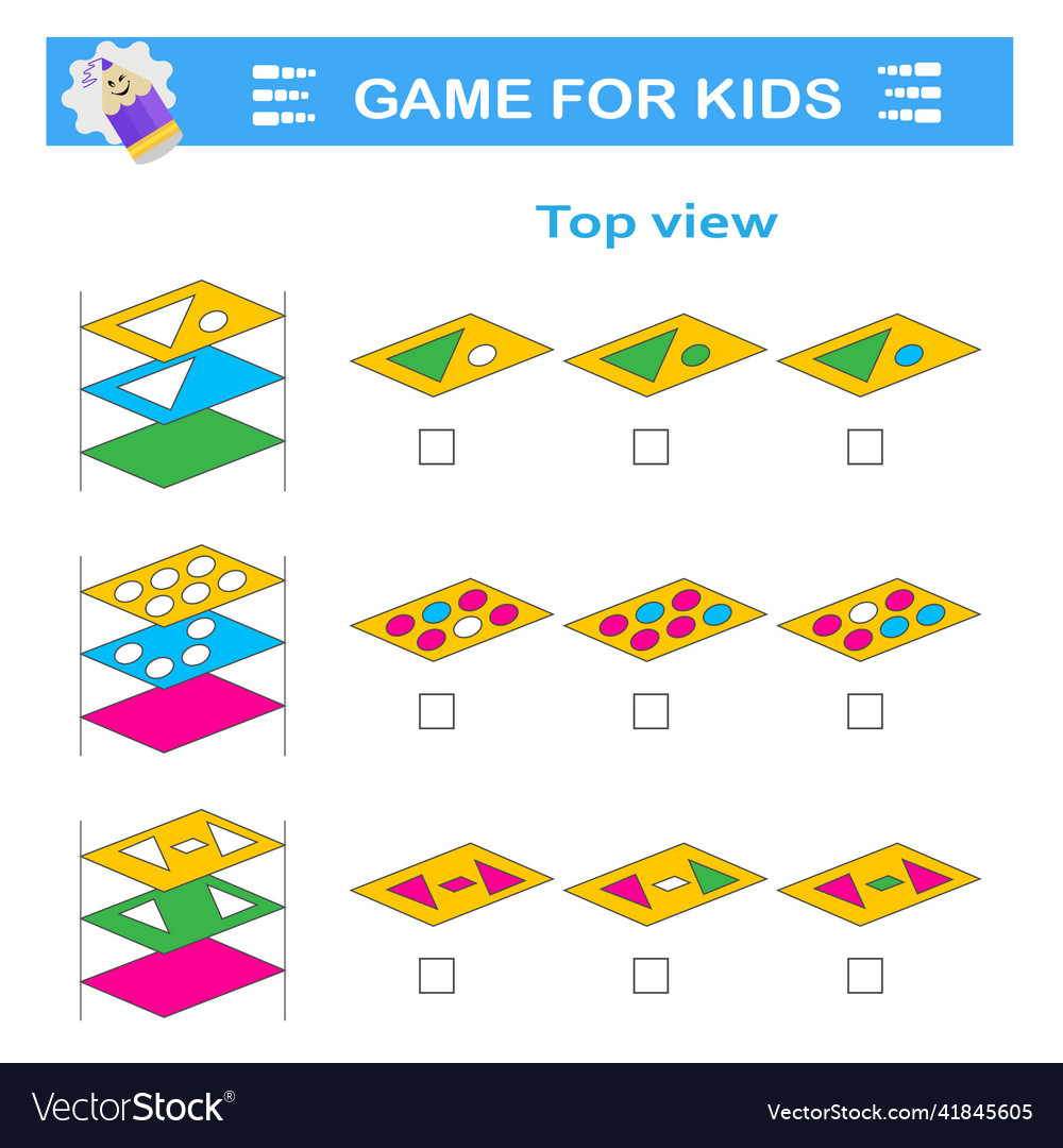 Logical puzzle game attention tasks for children