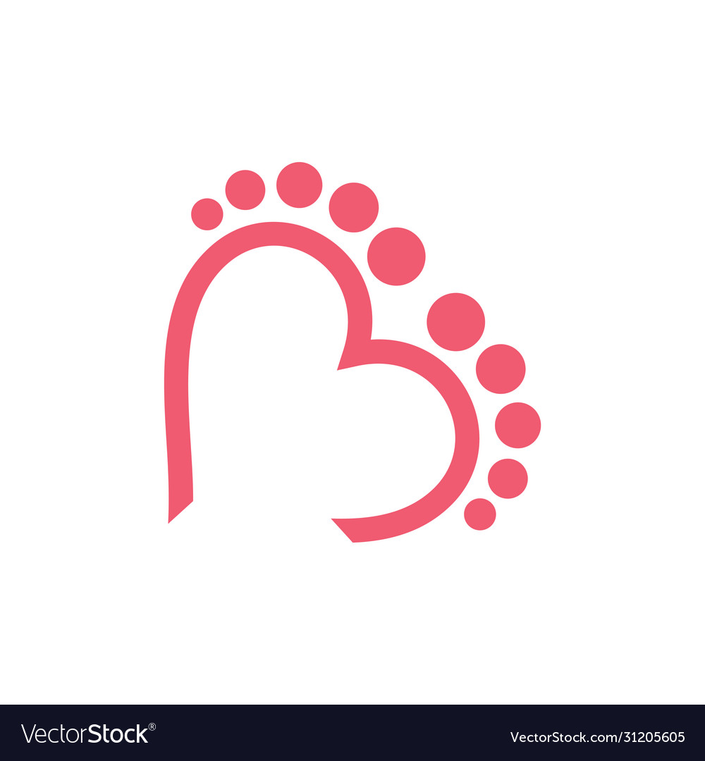 Love Feet Massage Symbol Royalty Free Vector Image