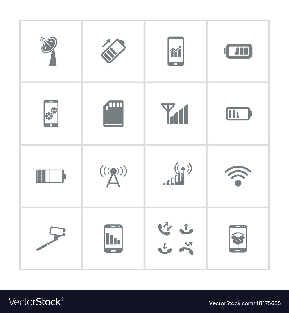 Mobile phone application interface icon set