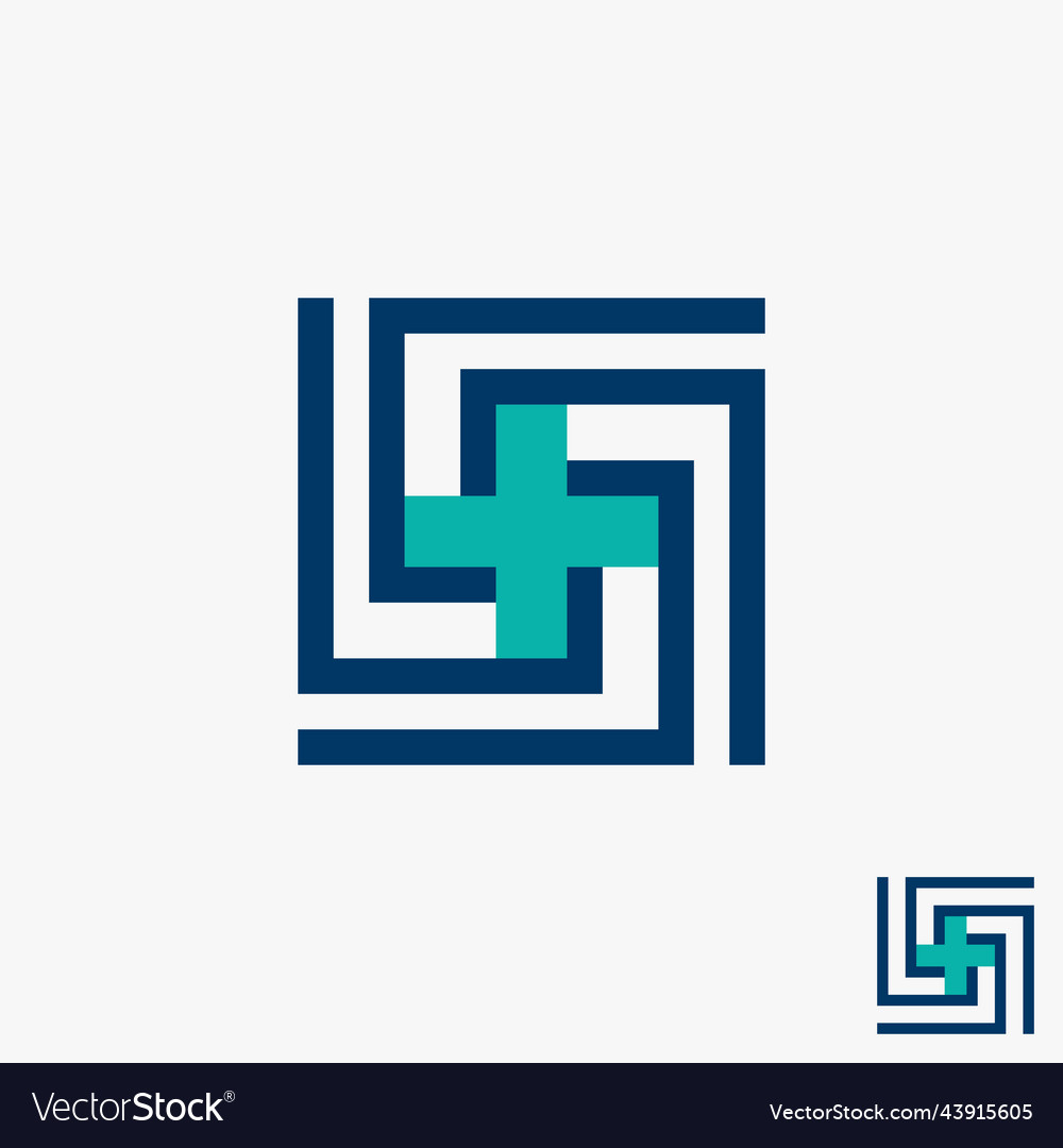 Unique cross or plus on square rectangular line