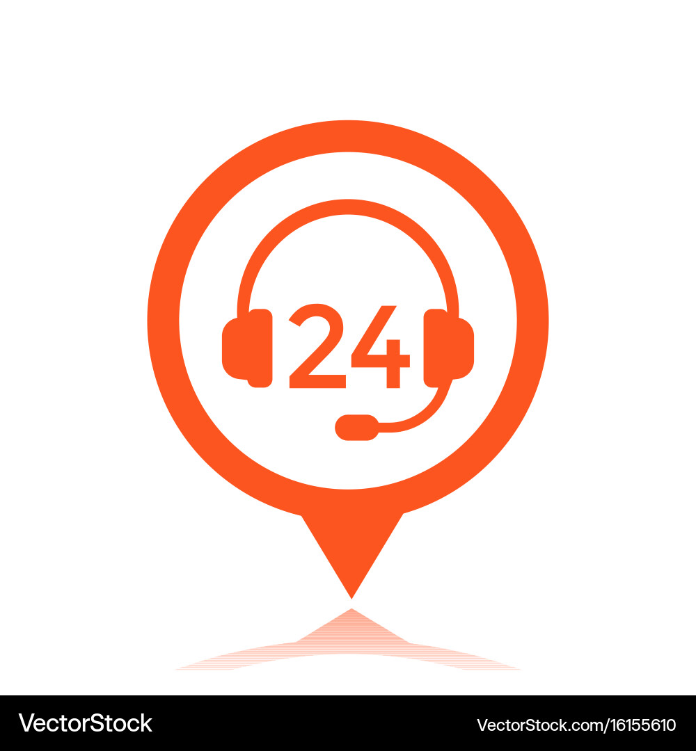 24 support icon Royalty Free Vector Image - VectorStock