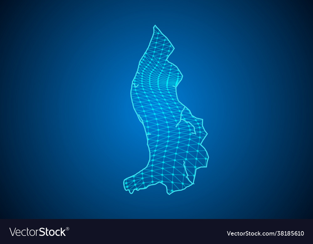 Abstract digital map liechtenstein vector image Abstract digital map liechtenstein