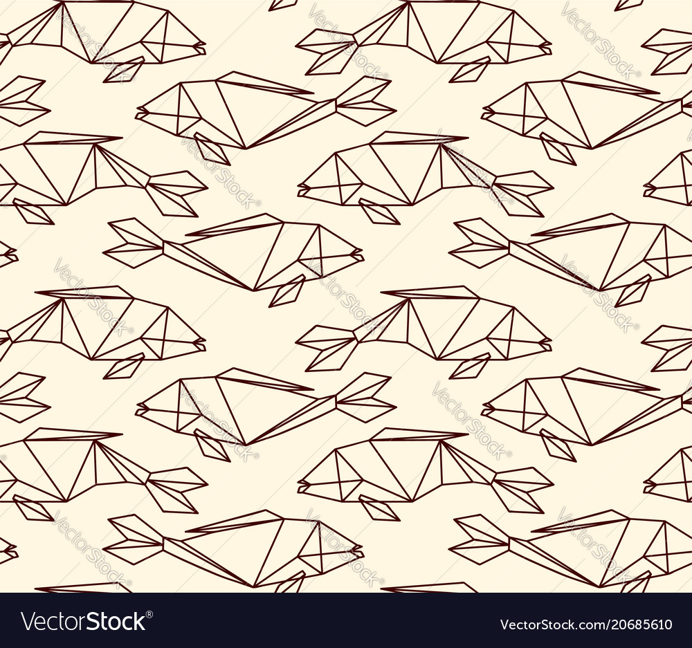 Abstract Polygon Fish Pattern
