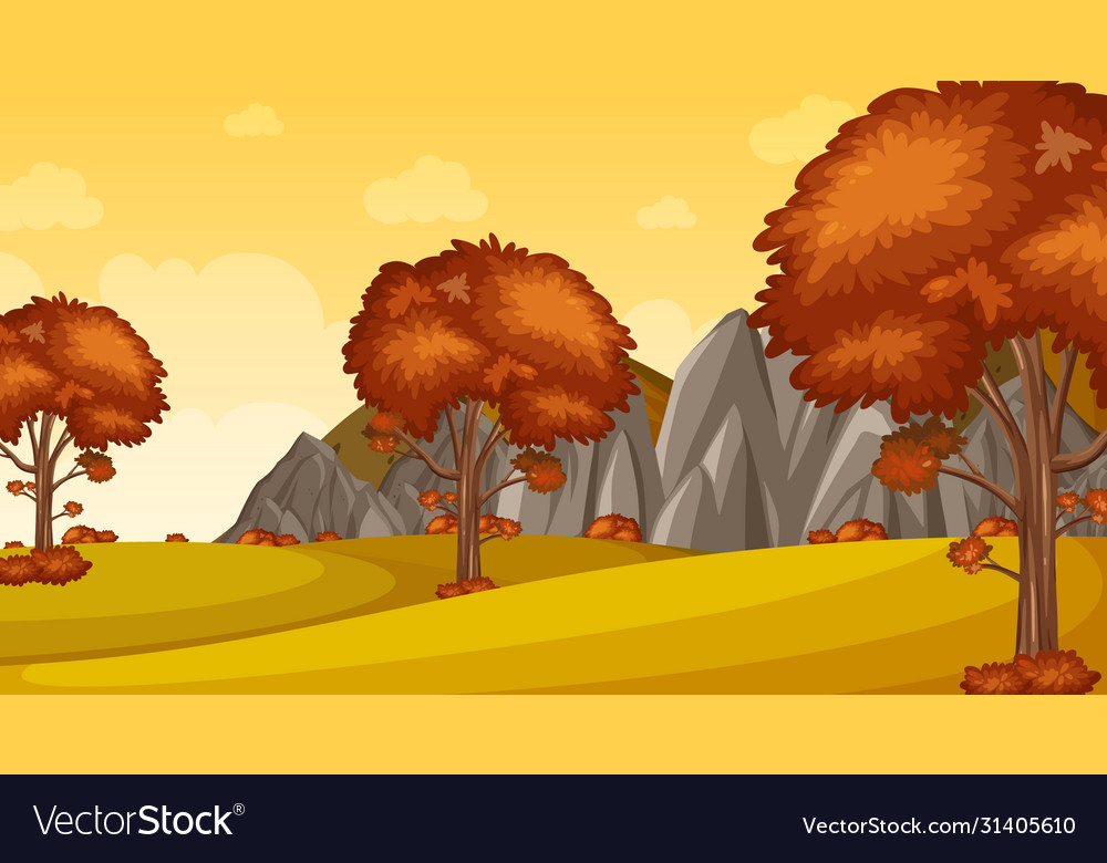 Background scene with many trees in park