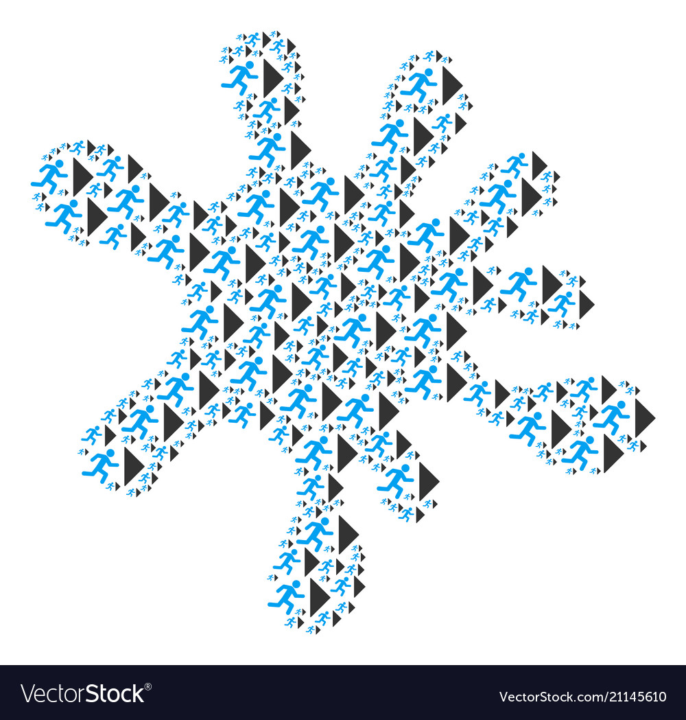 Blot shape of exit direction icons vector image Blot shape of exit direction icons