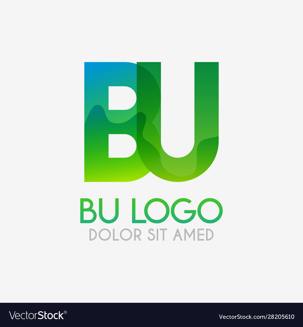 Bu logo with striking colors and gradations