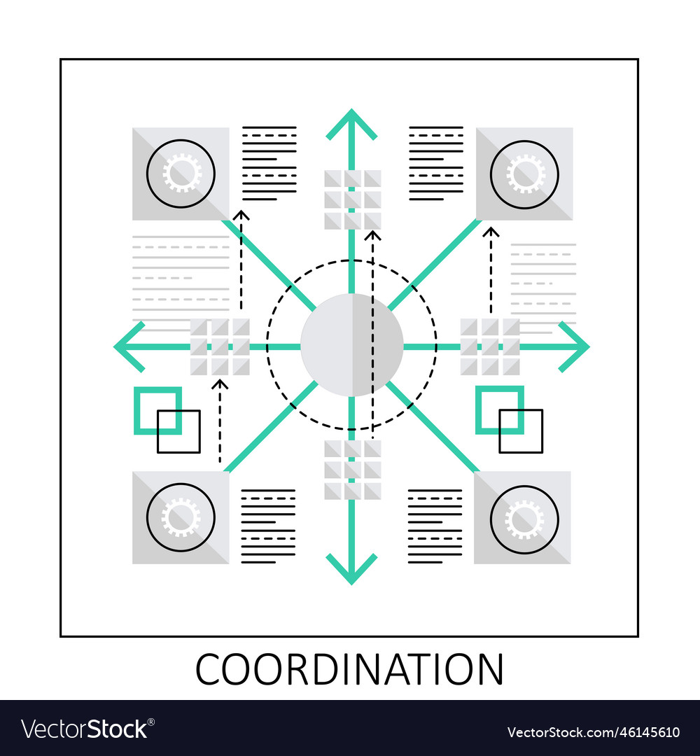 Business Processes Coordination Royalty Free Vector Image