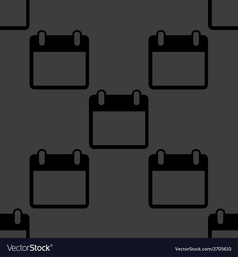 Calendar web icon flat design seamless pattern