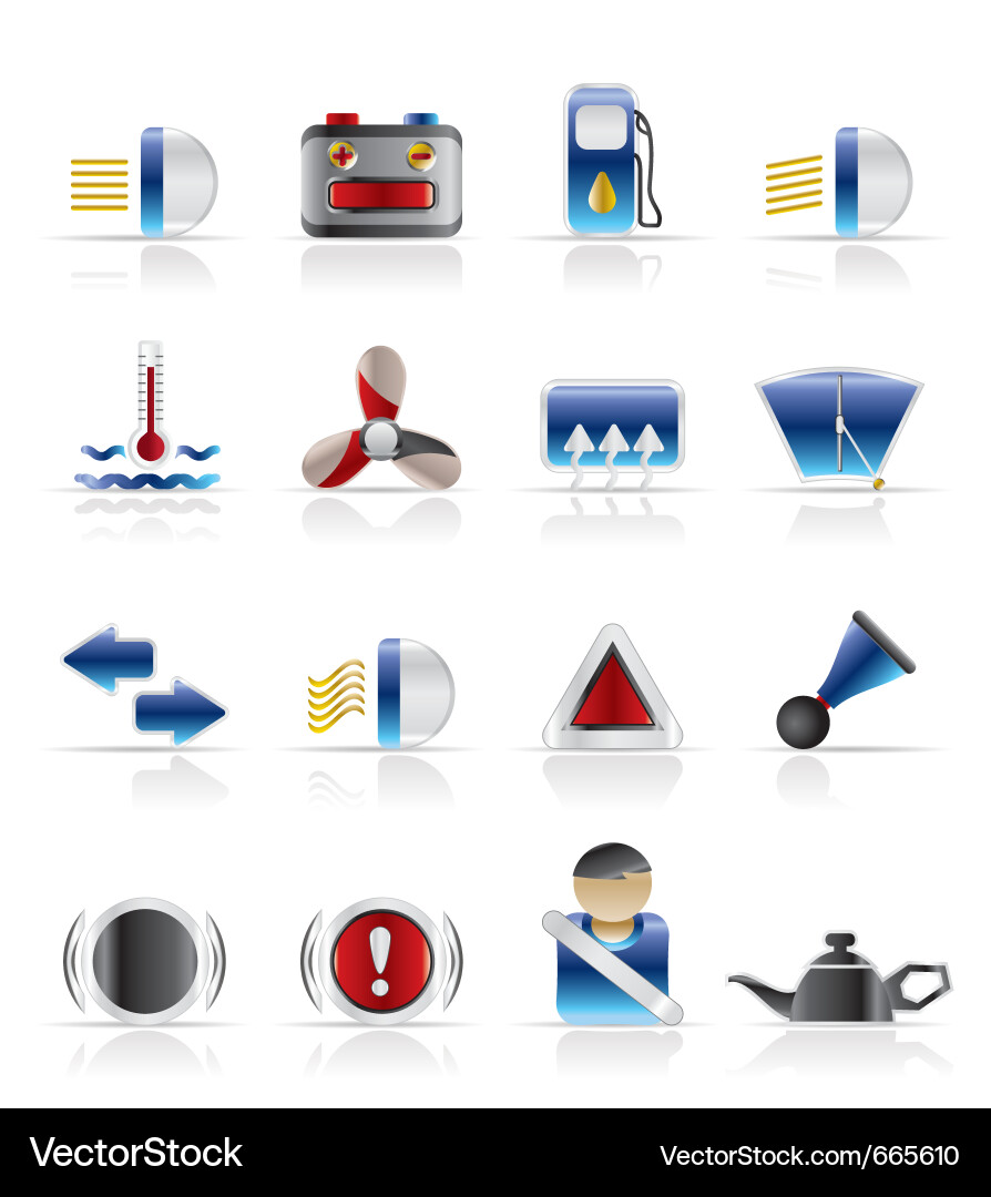 Car dashboard Royalty Free Vector Image - VectorStock