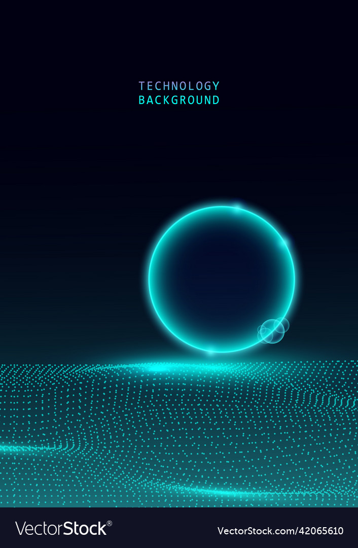 Circle movement pattern and motion blur over dark