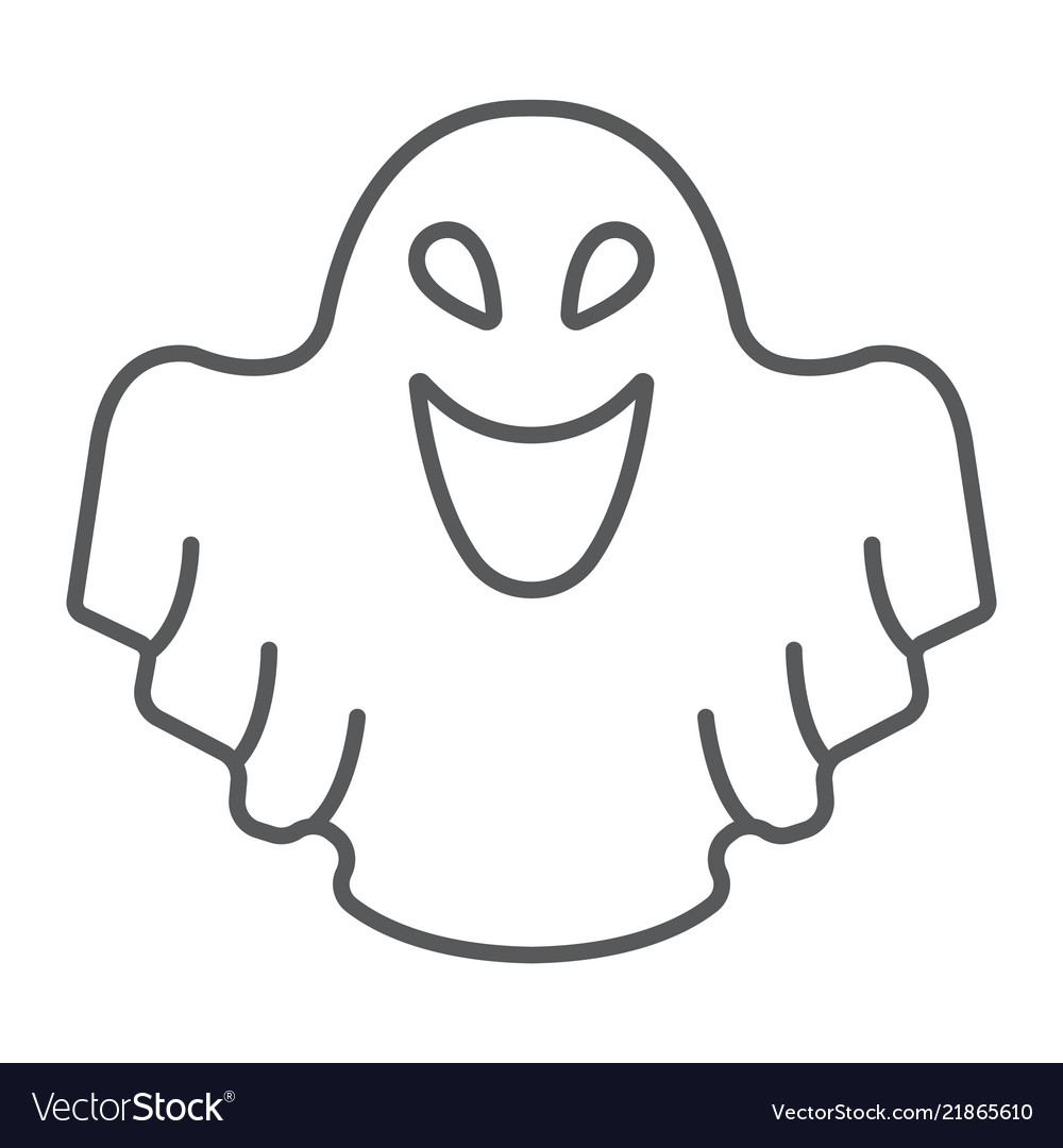 Geist dünne Linie Icon Angst und halloween