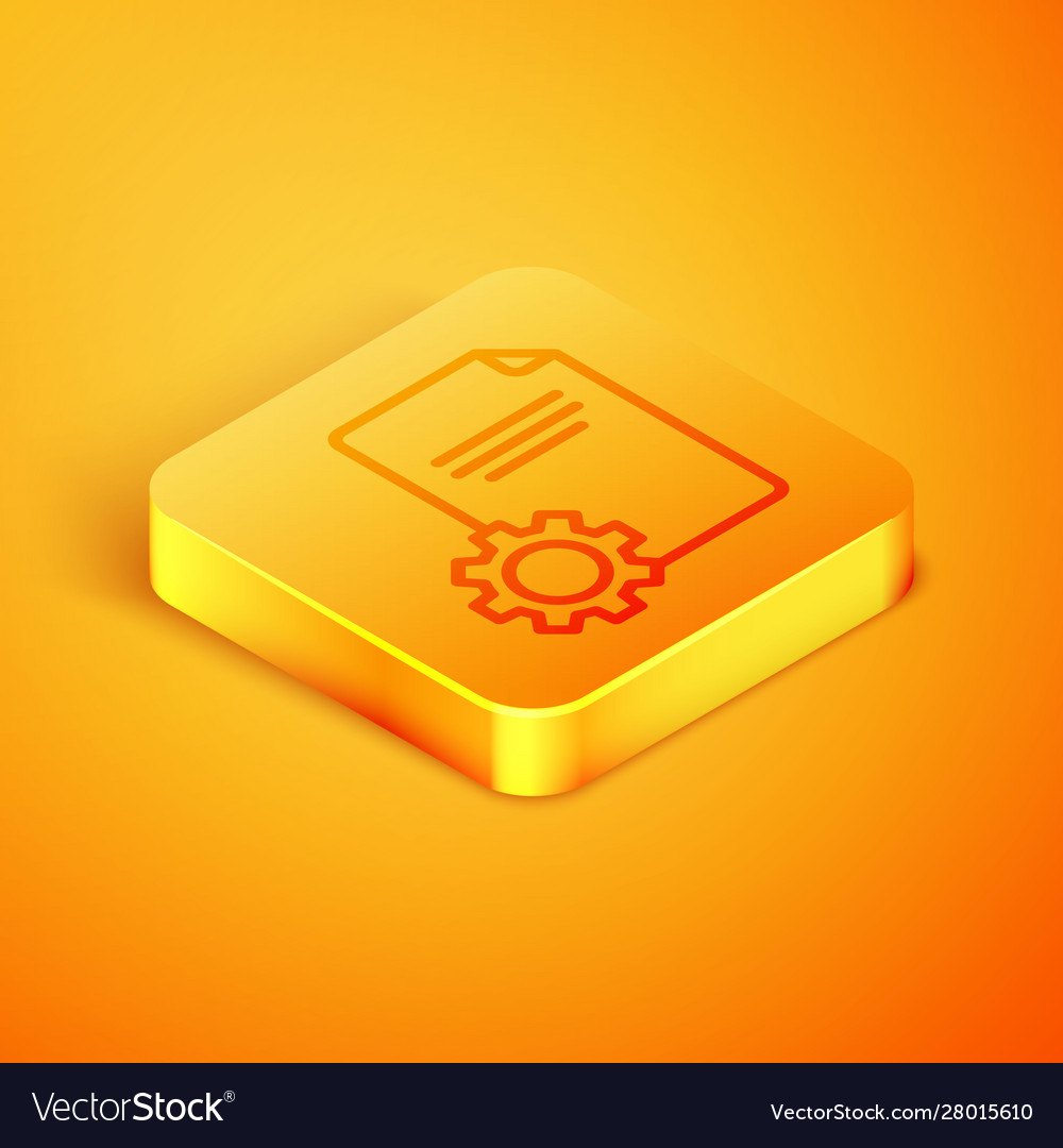 Isometric line file document icon isolated vector image Isometric line file document icon isolated