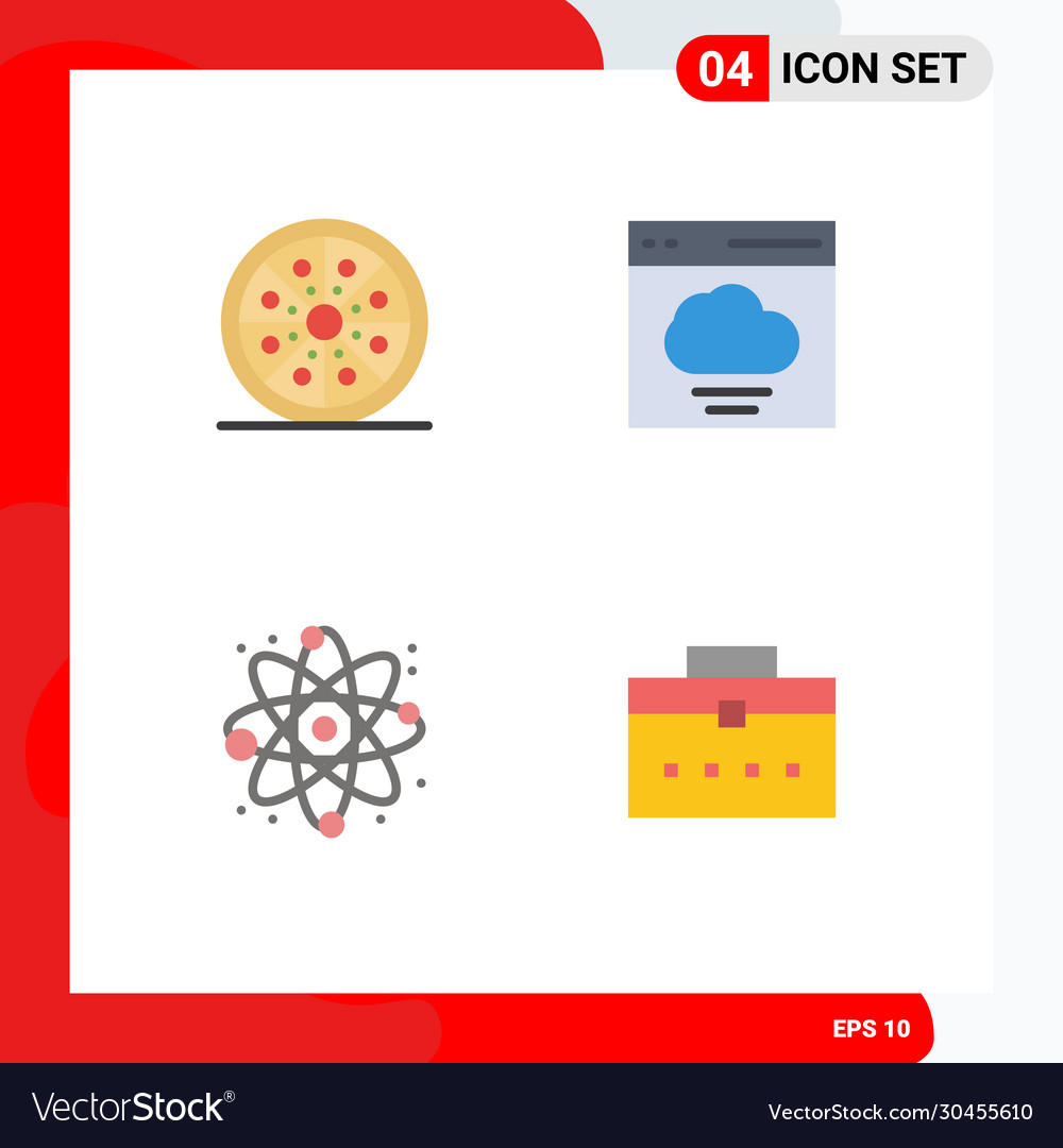 Pictograph set 4 simple flat icons drink