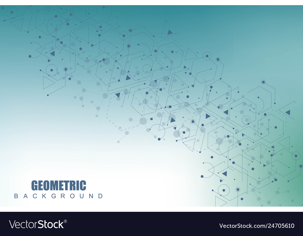 Science network pattern connecting lines and dots vector image Science network pattern connecting lines and dots