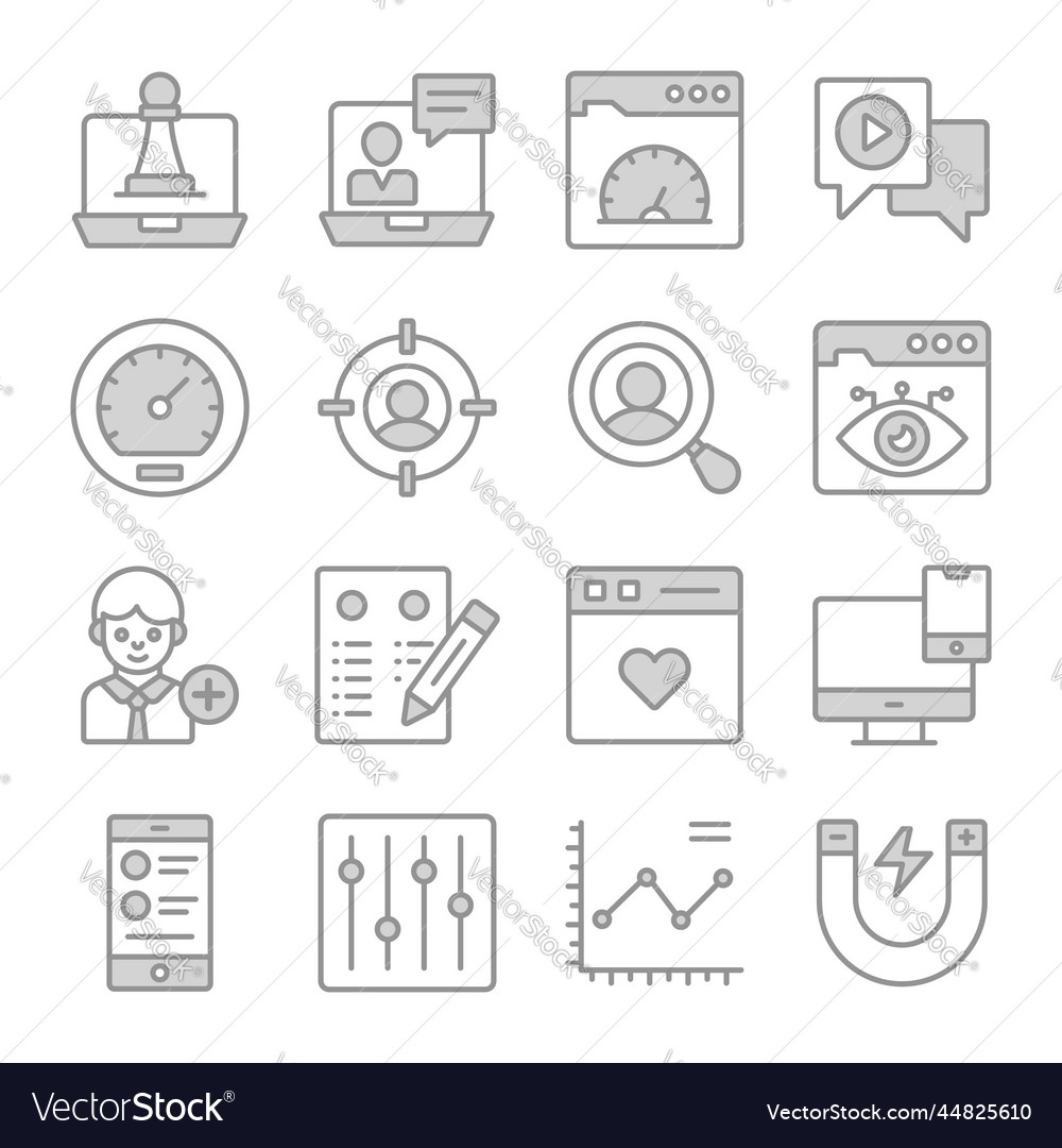 Set of user interface icons web design