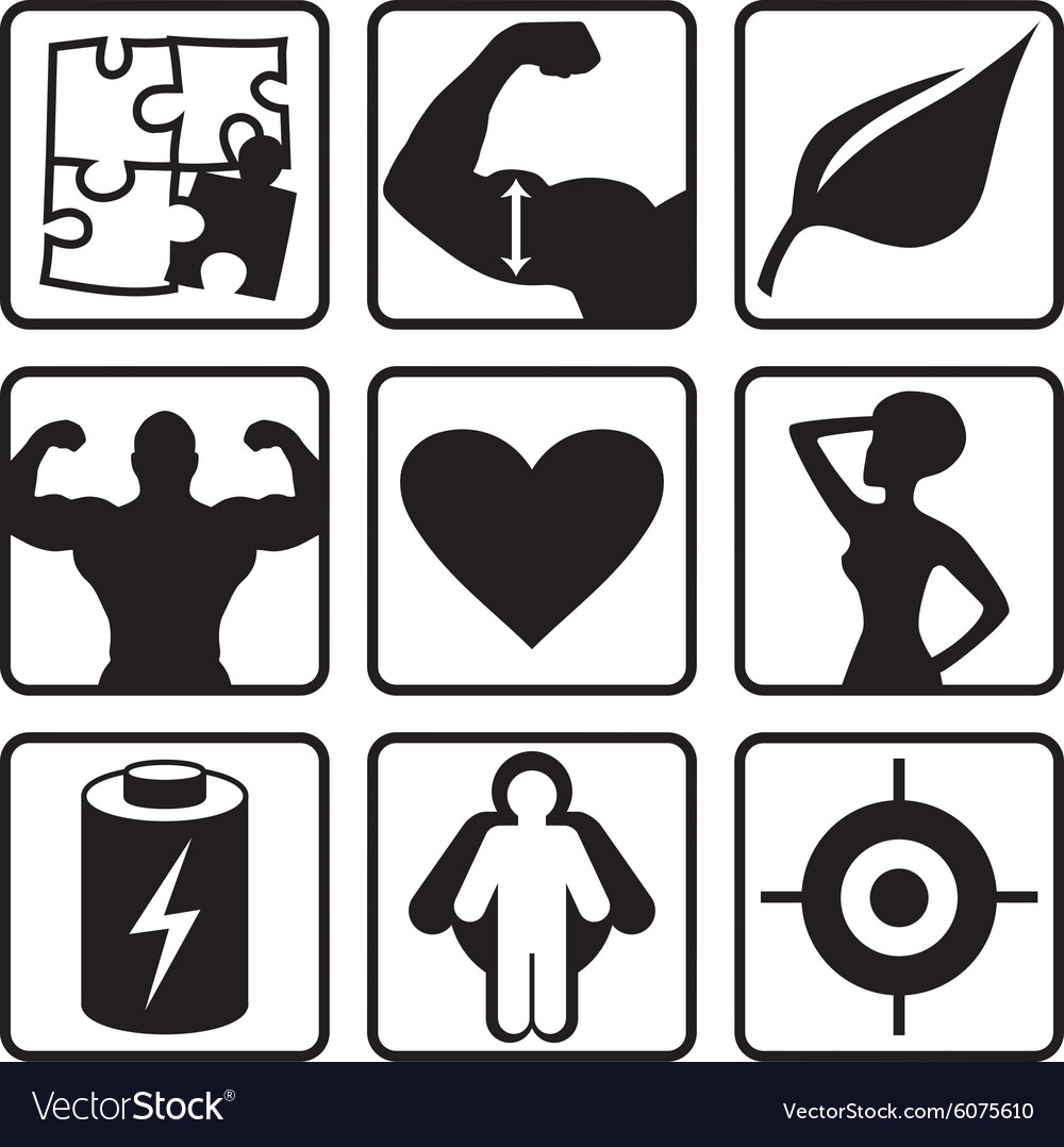 Sporternährung Icon Set