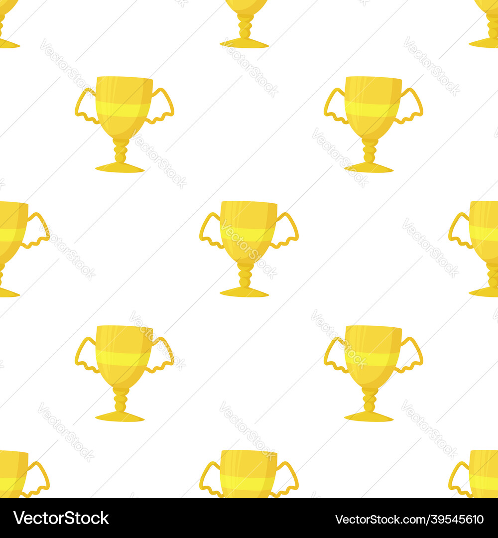 Winner cup pattern seamless Royalty Free Vector Image