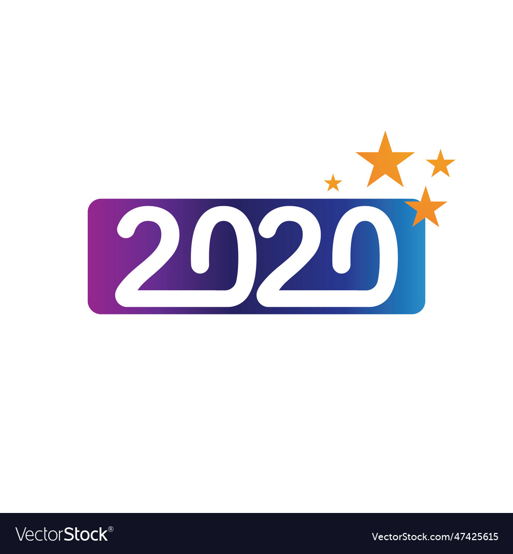 2020 logo graphics new year Royalty Free Vector Image