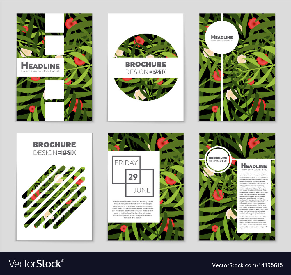 Abstract layout background set for art
