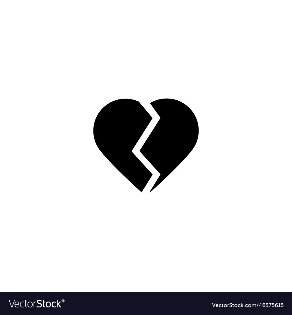 Broken heart icon Royalty Free Vector Image - VectorStock