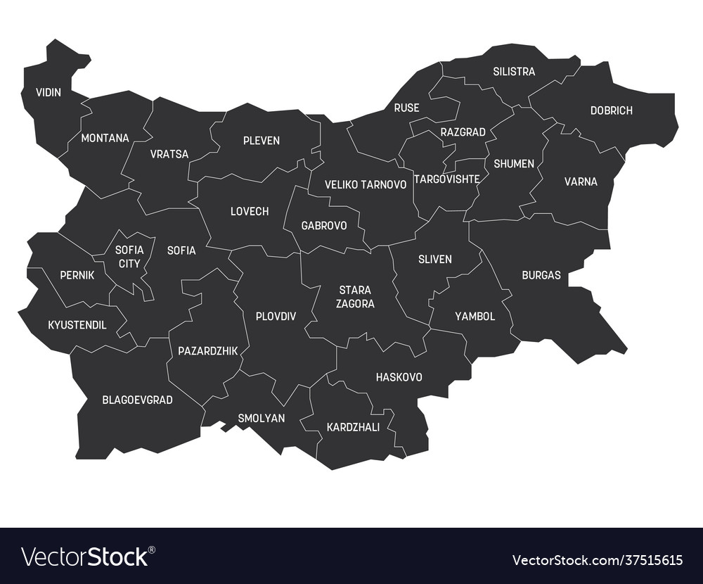 Bulgaria - political map provinces Royalty Free Vector Image