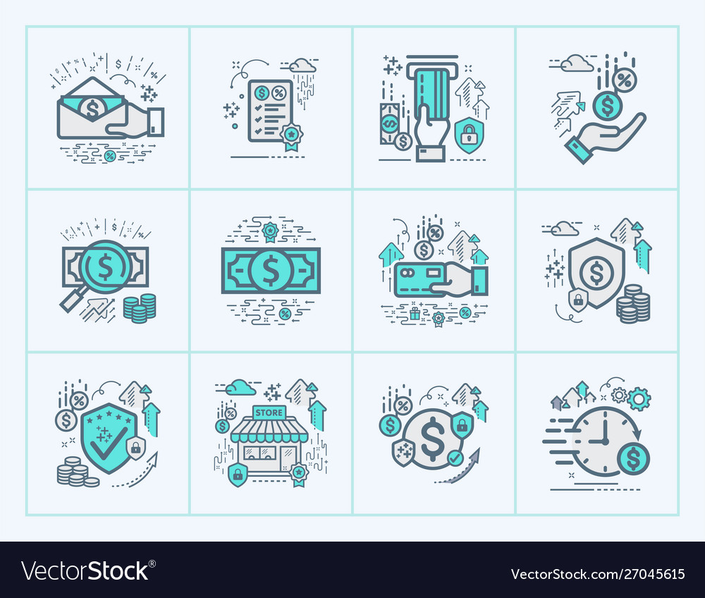 Business and finance icons set