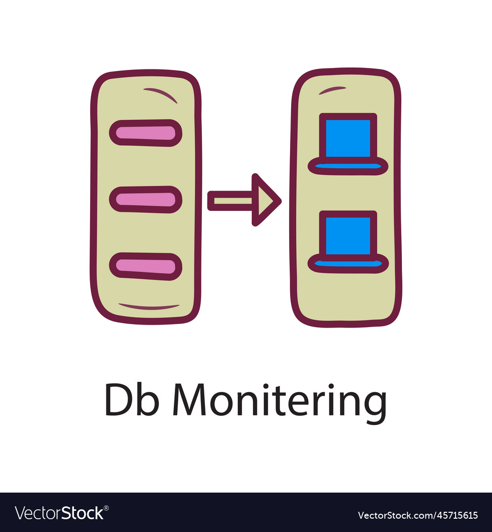 Db mointering fill outline icon design
