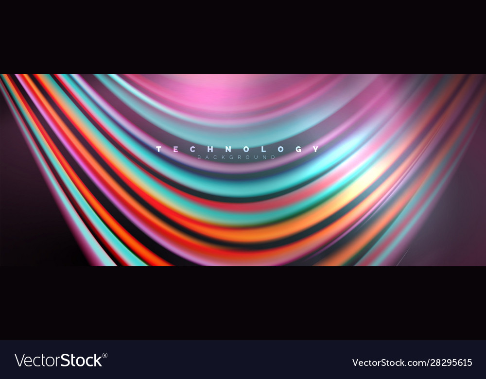 Flüssigkeitsfarbenwirbel auf schwarzem modernen Hintergrund vector image Flüssigkeitsfarbenwirbel auf schwarzem modernen Hintergrund