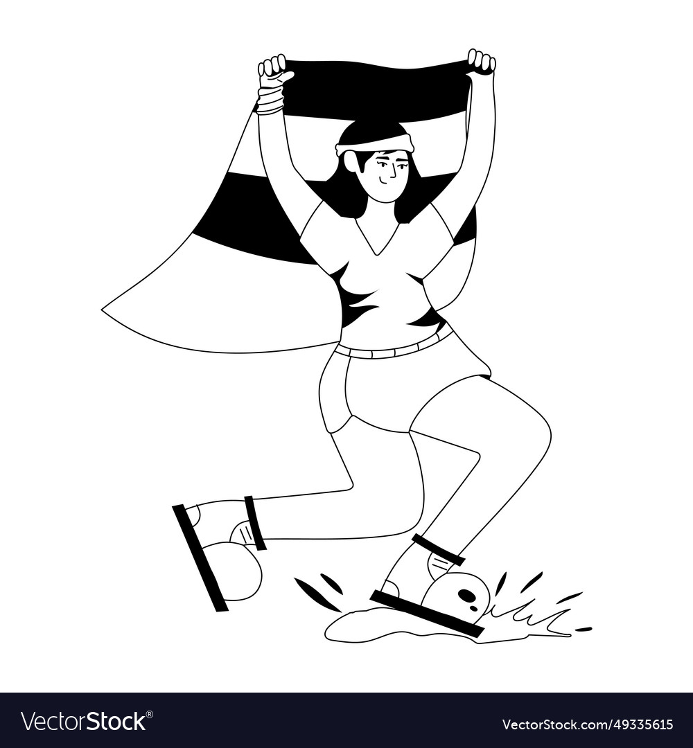 Girl celebrating Royalty Free Vector Image - VectorStock