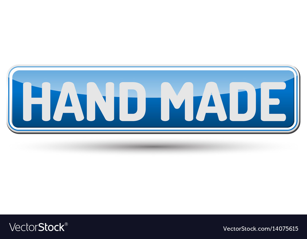 Hand made - abstract beautiful button with text