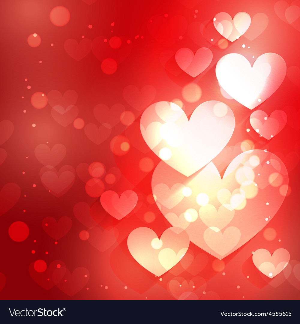 Heart background with bokeh effect