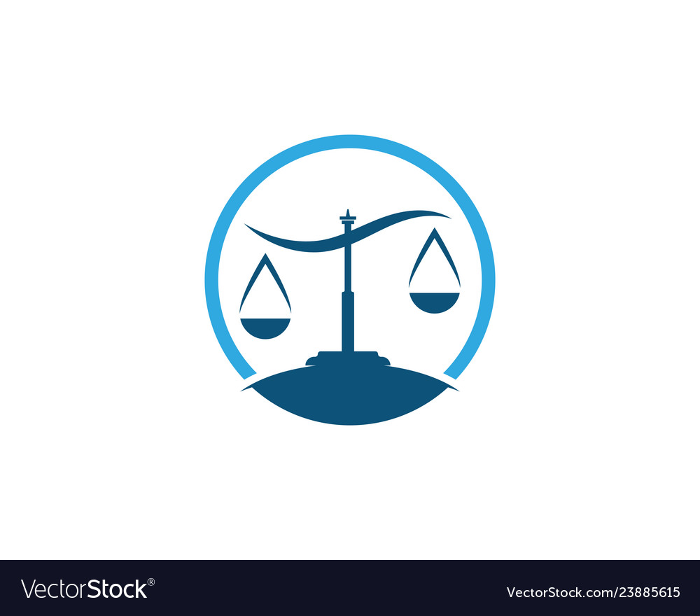 Justice law logo template Royalty Free Vector Image