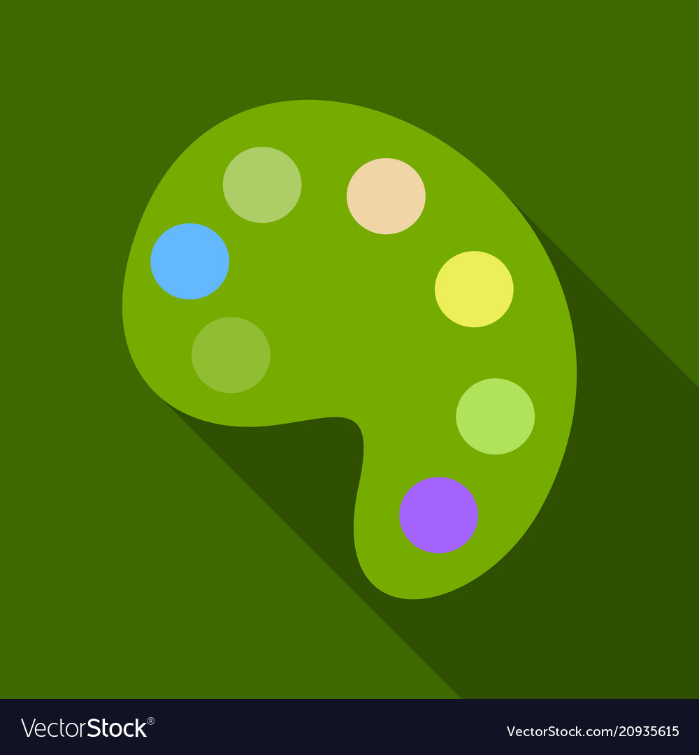Palette with paints isolated on background