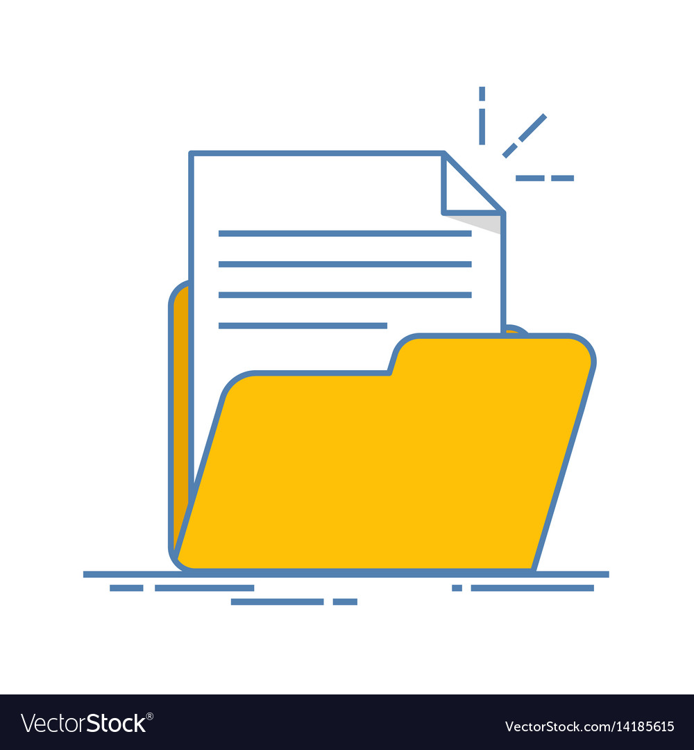 Paper Folder Icon - Document Sheet