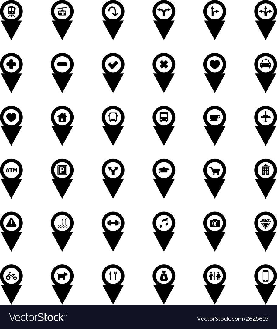 Pointer with icon Royalty Free Vector Image - VectorStock