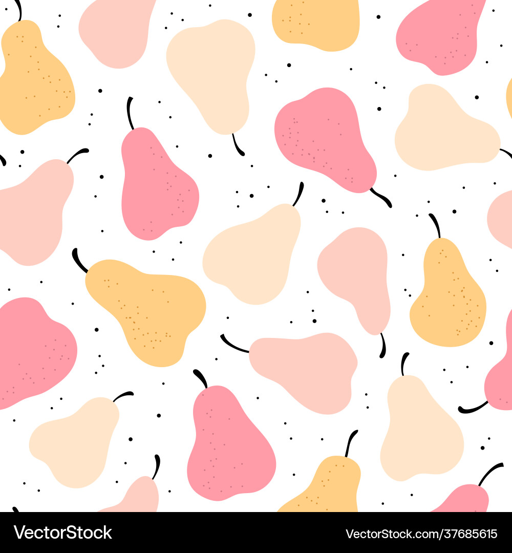 Seamless pattern with pears Royalty Free Vector Image