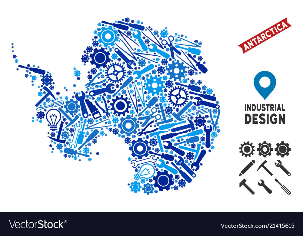 Service antarctica map composition