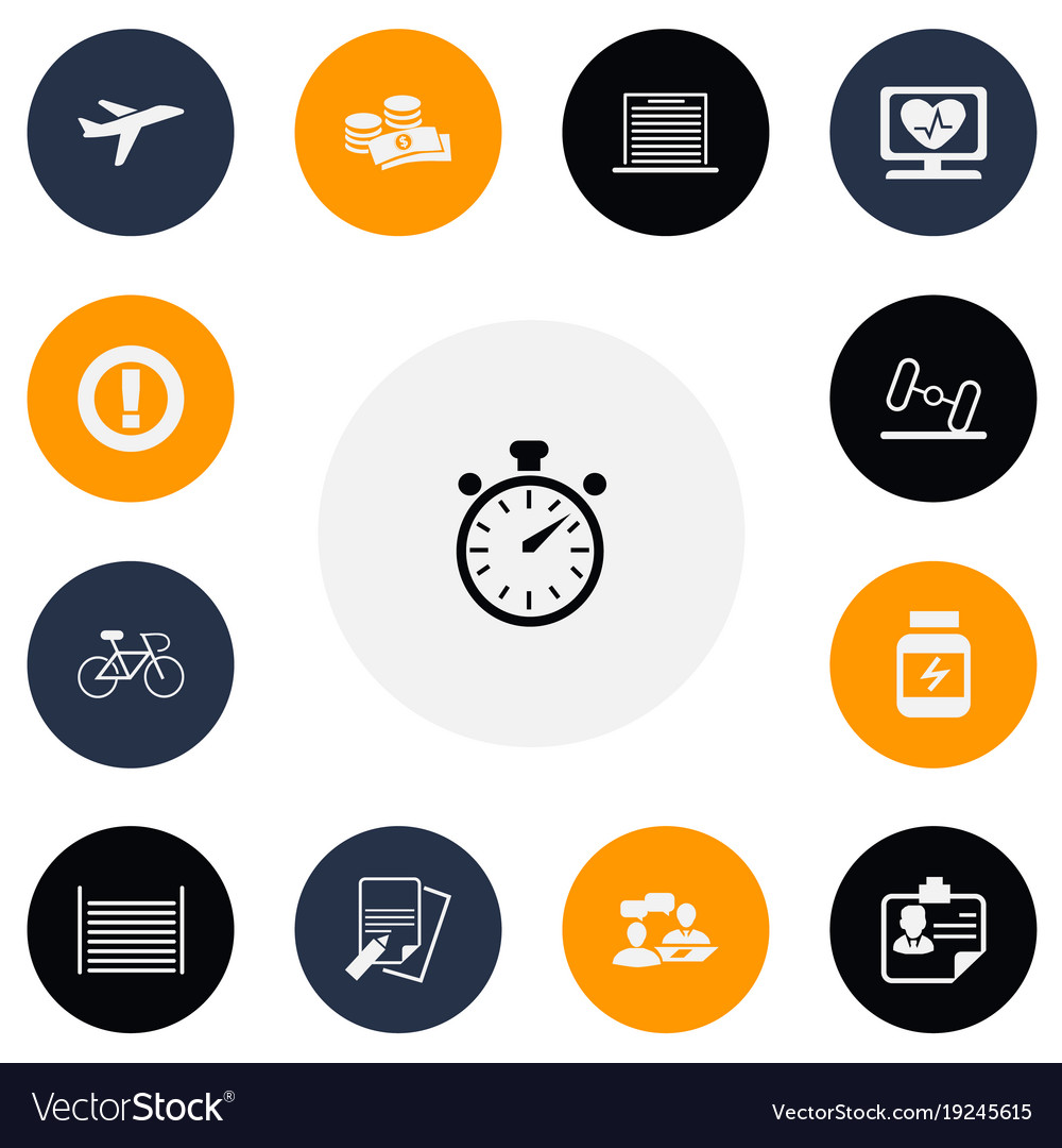 Set of 13 editable complex icons includes symbols
