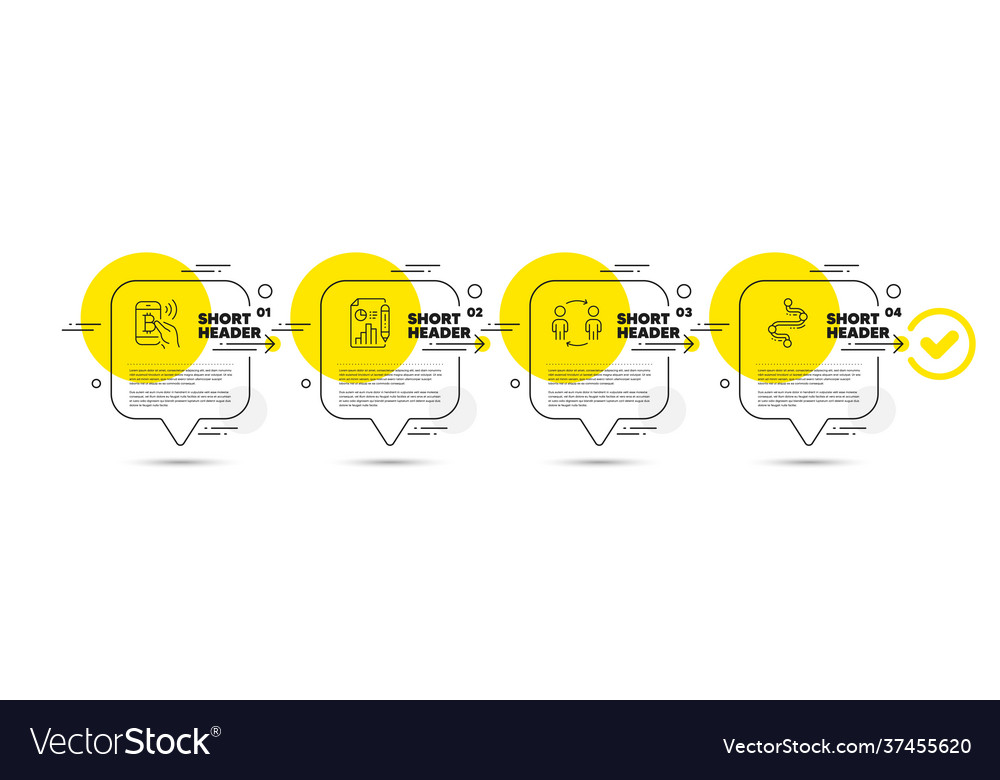 Bitcoin pay workflow and report document icons vector image Bitcoin pay workflow and report document icons