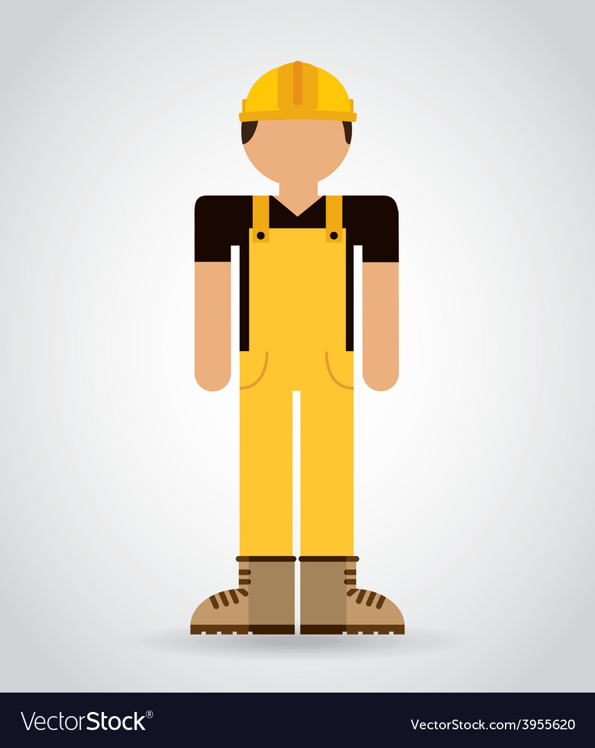 Builder man Royalty Free Vector Image - VectorStock