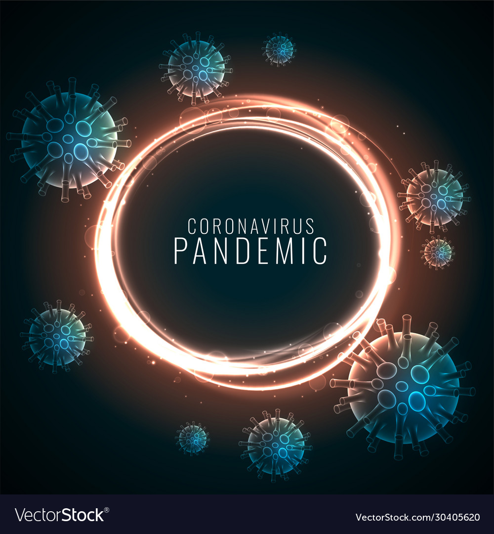 Coronavirus pandemic background with floating