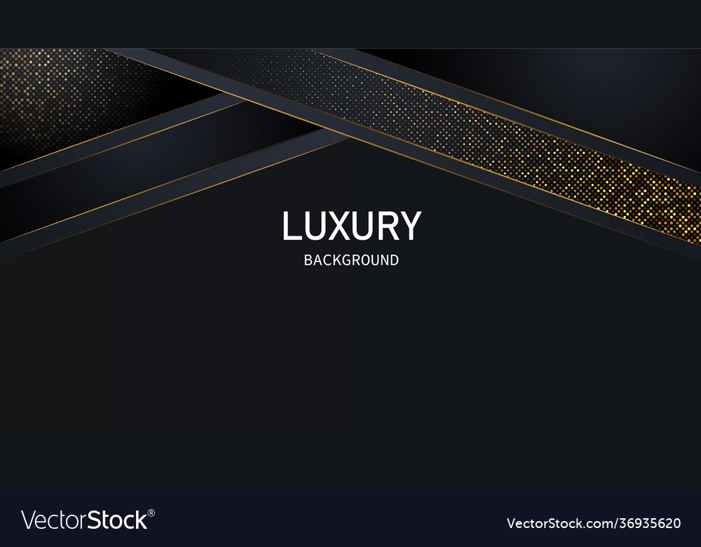 Dark abstract background with black overlap layers vector image Dark abstract background with black overlap layers