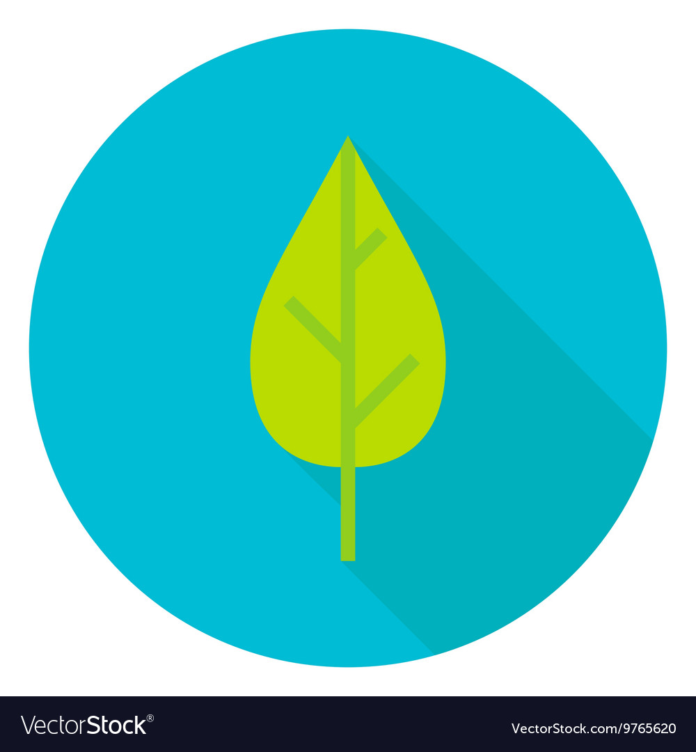 Nature Leaf Circle Icon Royalty Free Vector Image