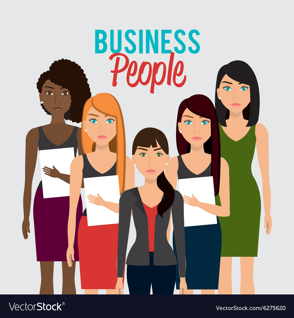 Office and business people Royalty Free Vector Image